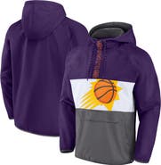 FANATICS Men's Fanatics Branded  Purple/Gray Phoenix Suns Anorak Flagrant Foul Color-Block Raglan Hoodie Half-Zip Jacket