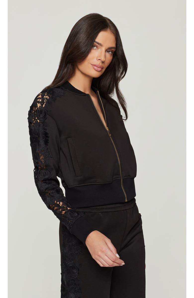 Generation Love Melanie Lace Combo Bomber, Main, color, Black
