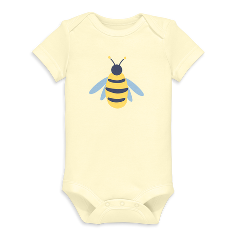 Organic Short Sleeve Bumblebee Babysuit