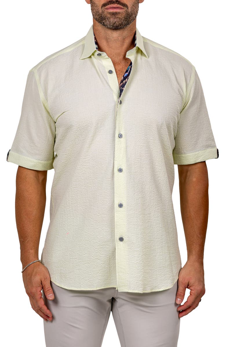 Maceoo Galileo Marthy Short Sleeve Button-Up Shirt, Main, color, 