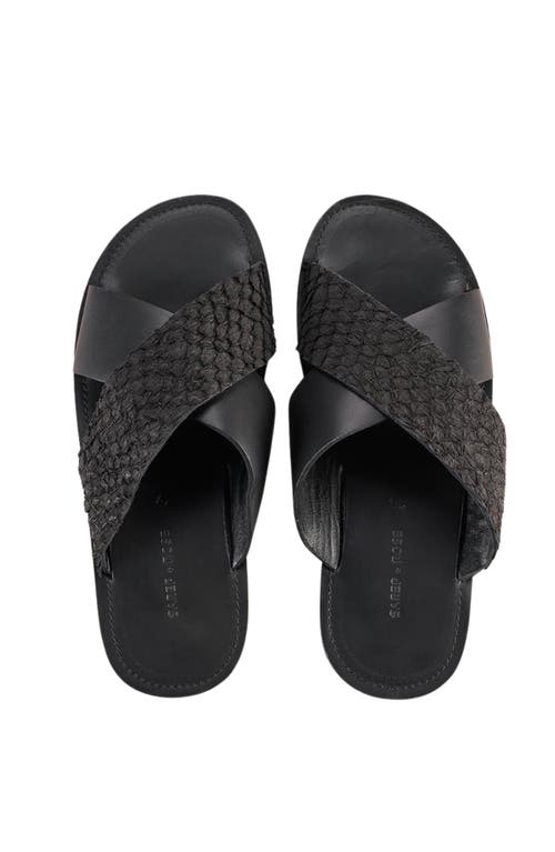 Sarep + Rose Pike Leather Sandal In Black
