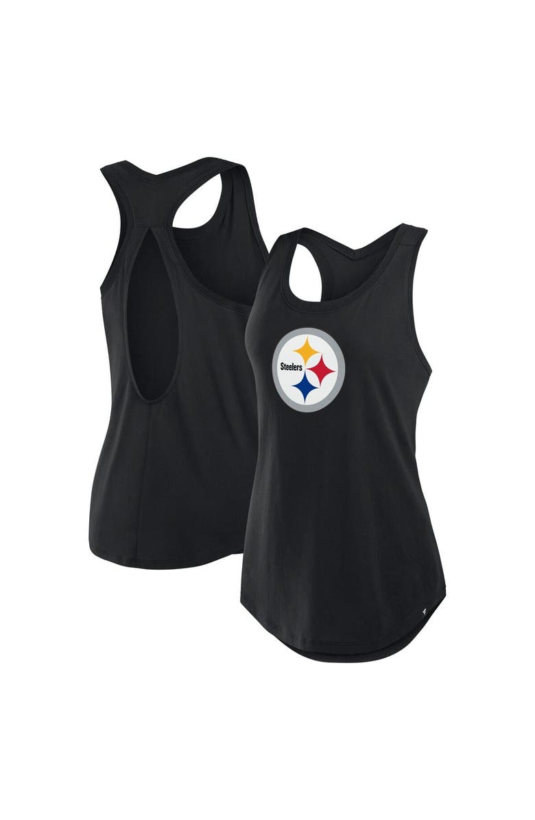 FANATICS Women's Fanatics Black Pittsburgh Steelers Iron Fan Tank Top, Alternate, color, Black