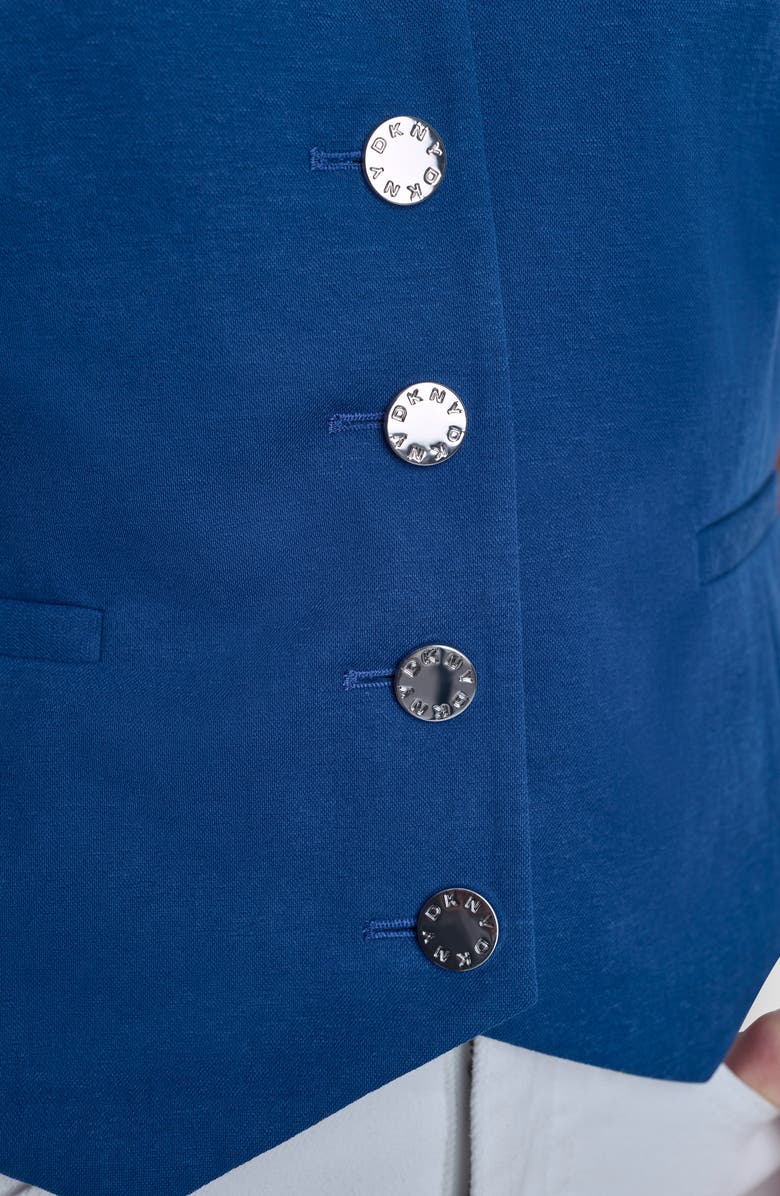 DKNY Arid Cotton Blend Pique Vest, Alternate, color, Admiral