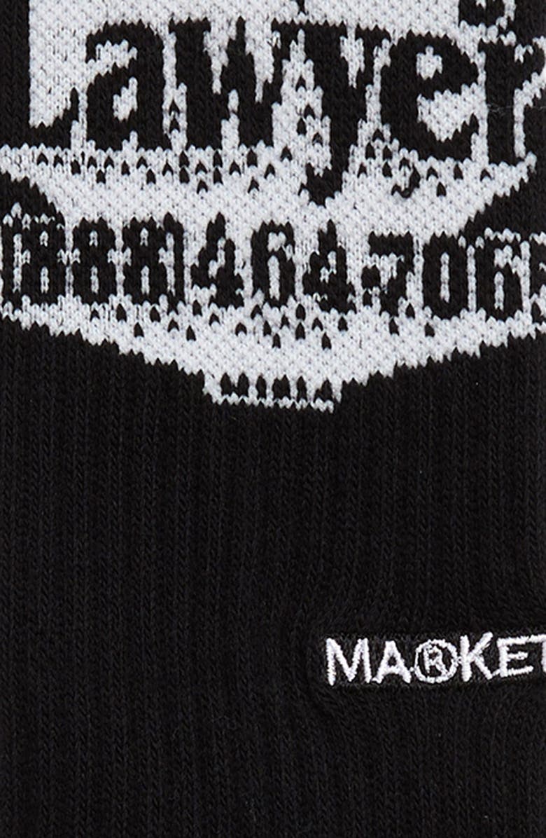 MARKET Phone Cotton Blend Crew Socks, Alternate, color, Black