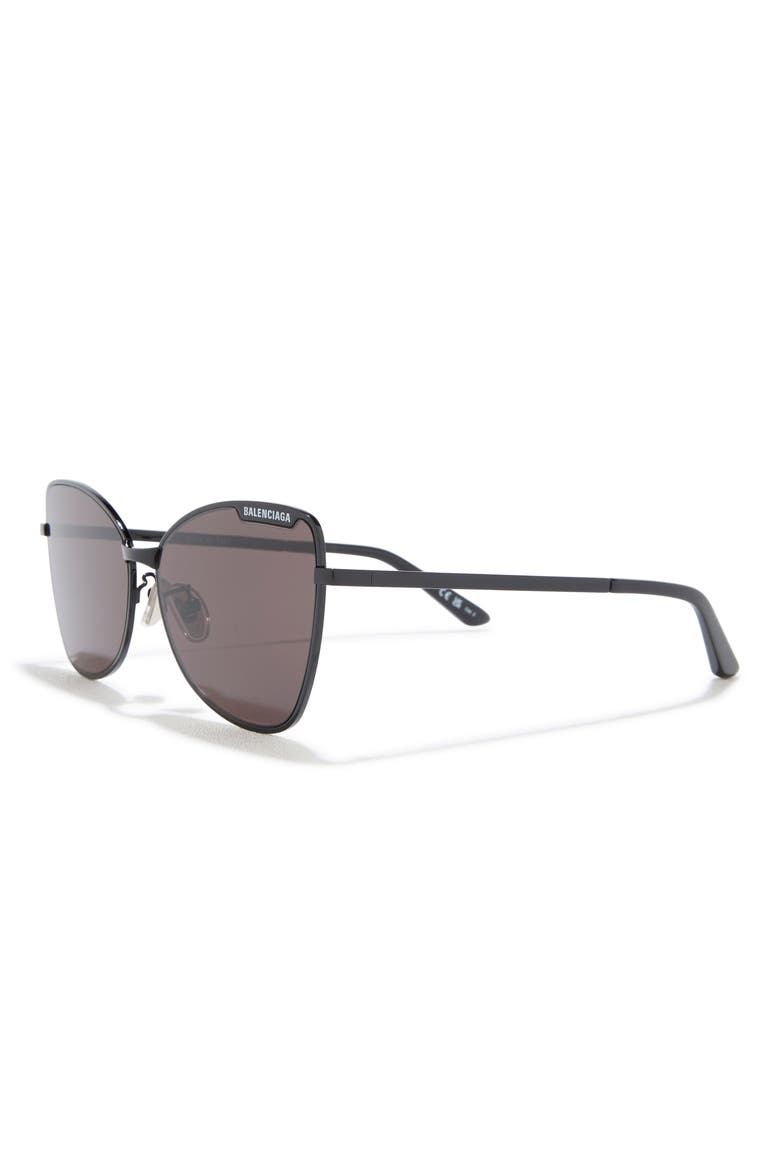 60mm Cat Eye Sunglasses, Alternate, color, BLACK BLACK GREY