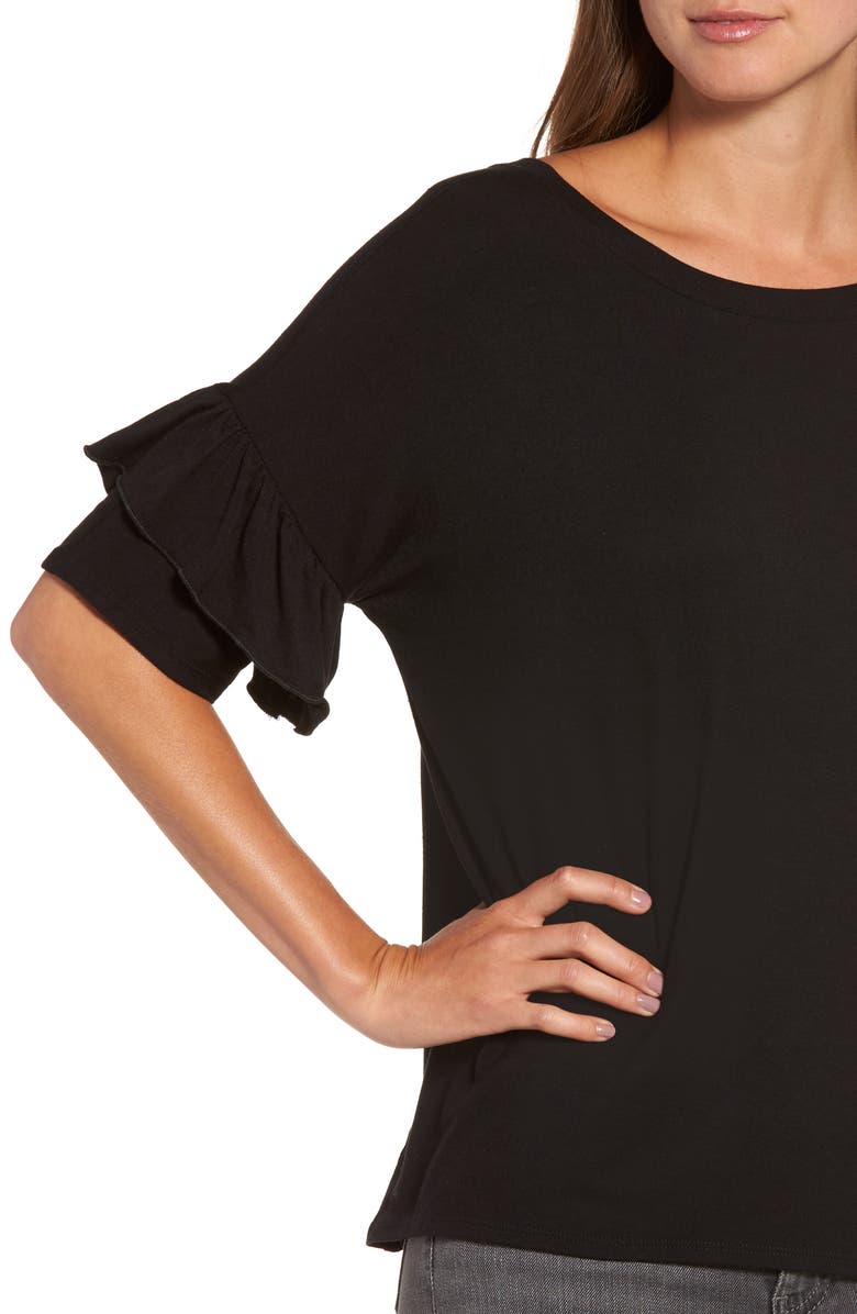 Chelsea28 Ruffle Sleeve Tee, Alternate, color, 