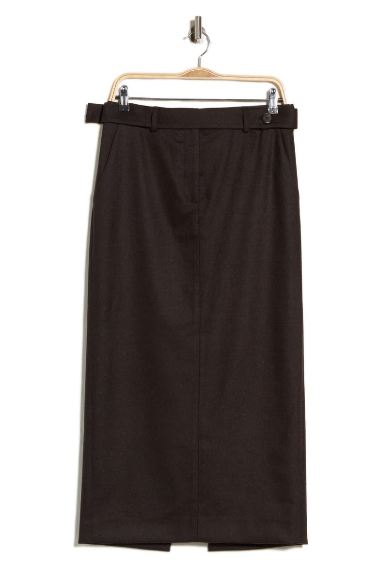 Wool & Cashmere Midi Skirt, Main, color, CHOCOLATE