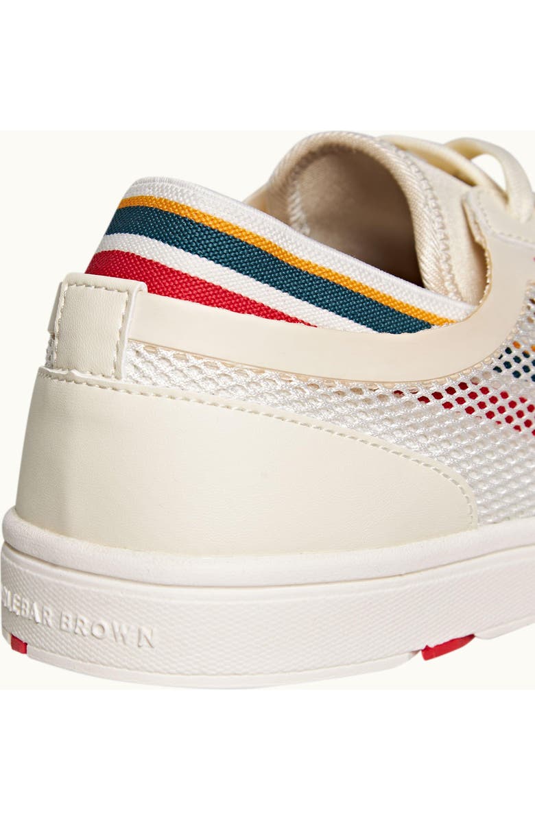 Orlebar Brown Larson O.B Stripe Shoe You Can Swim, Alternate, color, White/Orange/Aquamarine