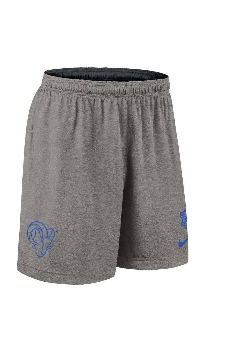 Nike Men's Nike Black Los Angeles Rams Sideline Reversible Performance Shorts, Alternate, color, Black