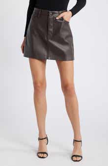 Faux Leather Miniskirt