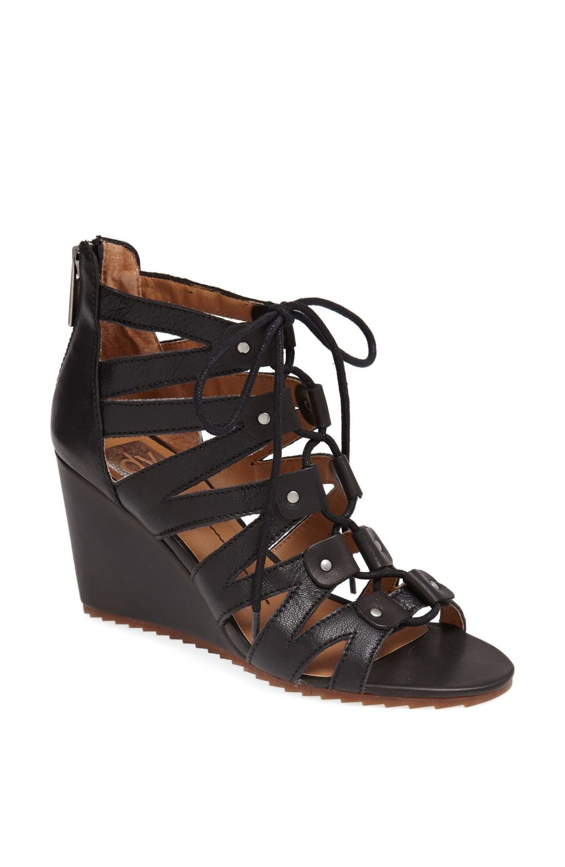 DV by Dolce Vita 'Rhoda' Sandal, Main, color, BLACK LEATHER