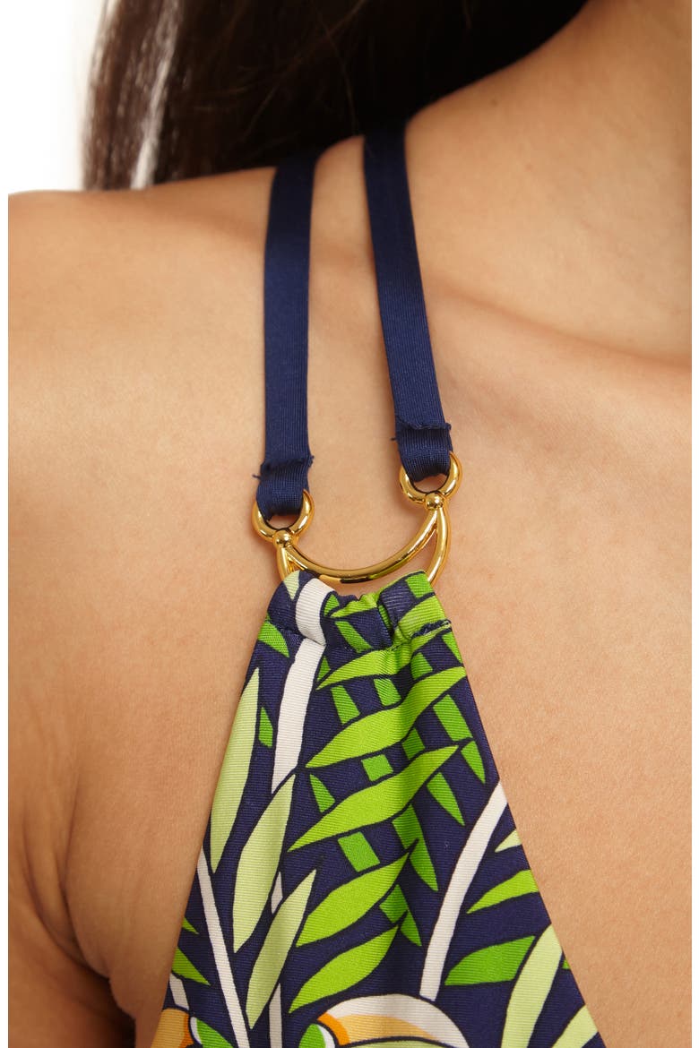 Flamingo One-Piece Swimsuit, Alternate, color, MULTI
