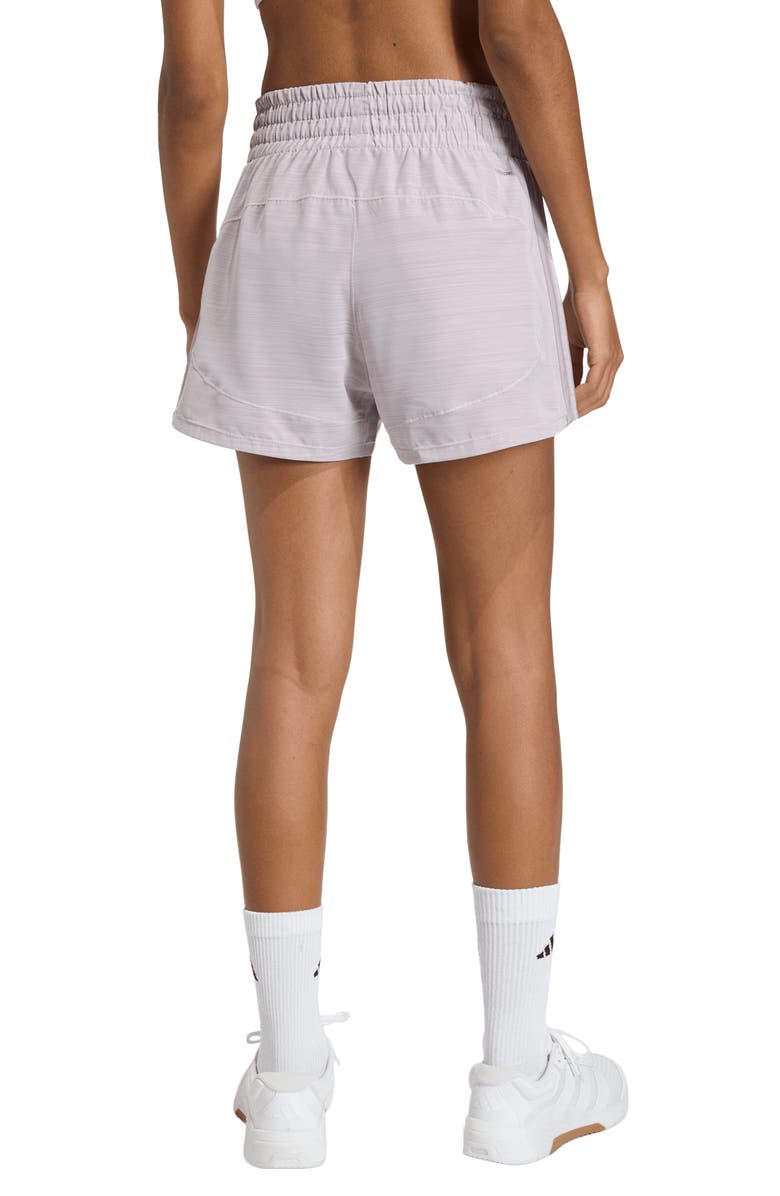 adidas Pacer Workout High Rise Shorts, Alternate, color, Ice Purple