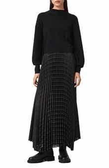 AllSaints Sinead Funnel Neck Sweater & Pleated Maxi Dress Set
