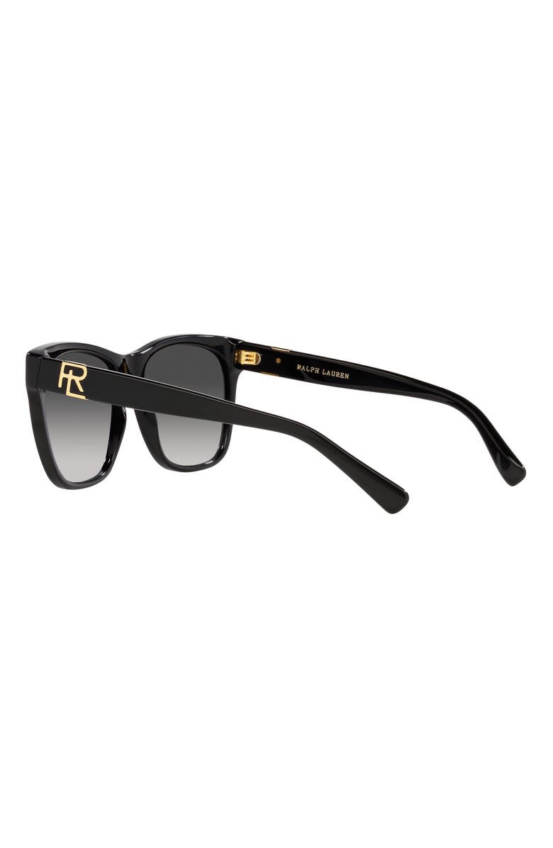 Ralph Lauren 57mm Square Sunglasses, Alternate, color, Black
