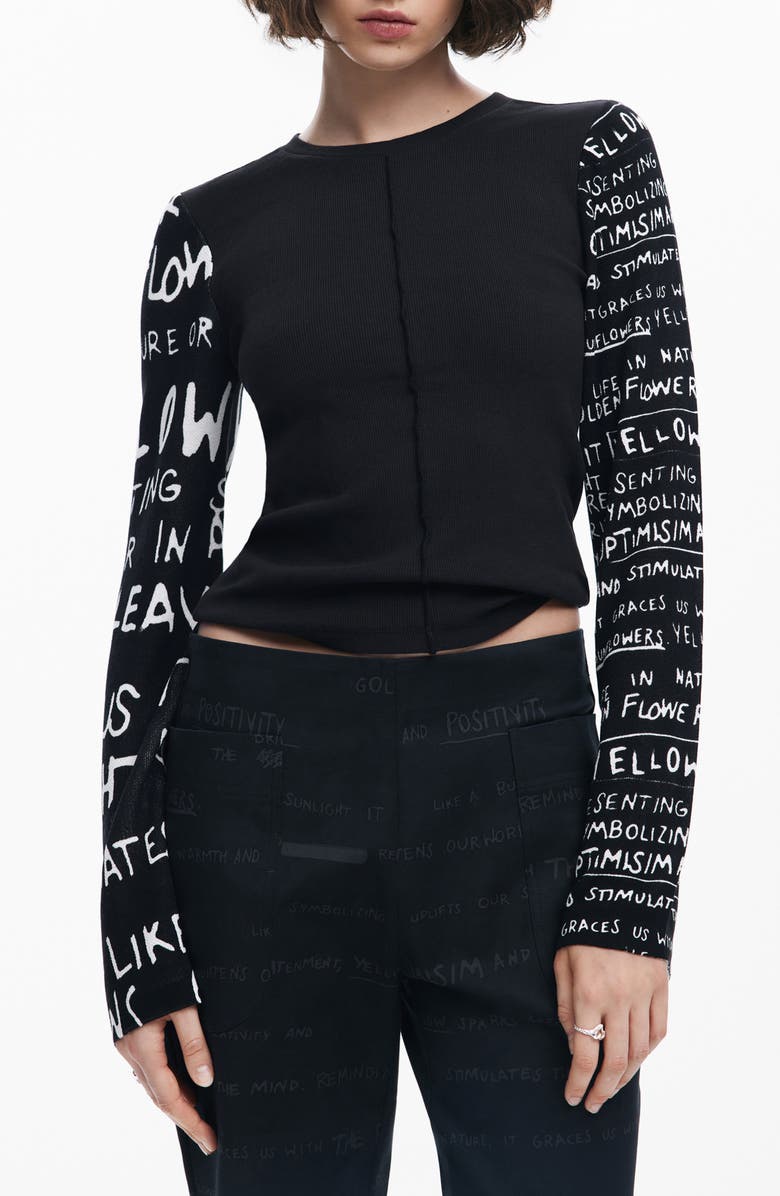 Desigual Rebe Long Sleeve T-Shirt, Main, color, 