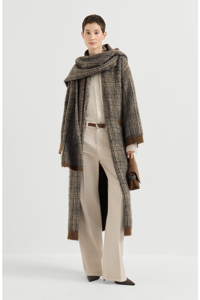 Dyed denim contemporary loose trousers, Alternate, color, Sand
