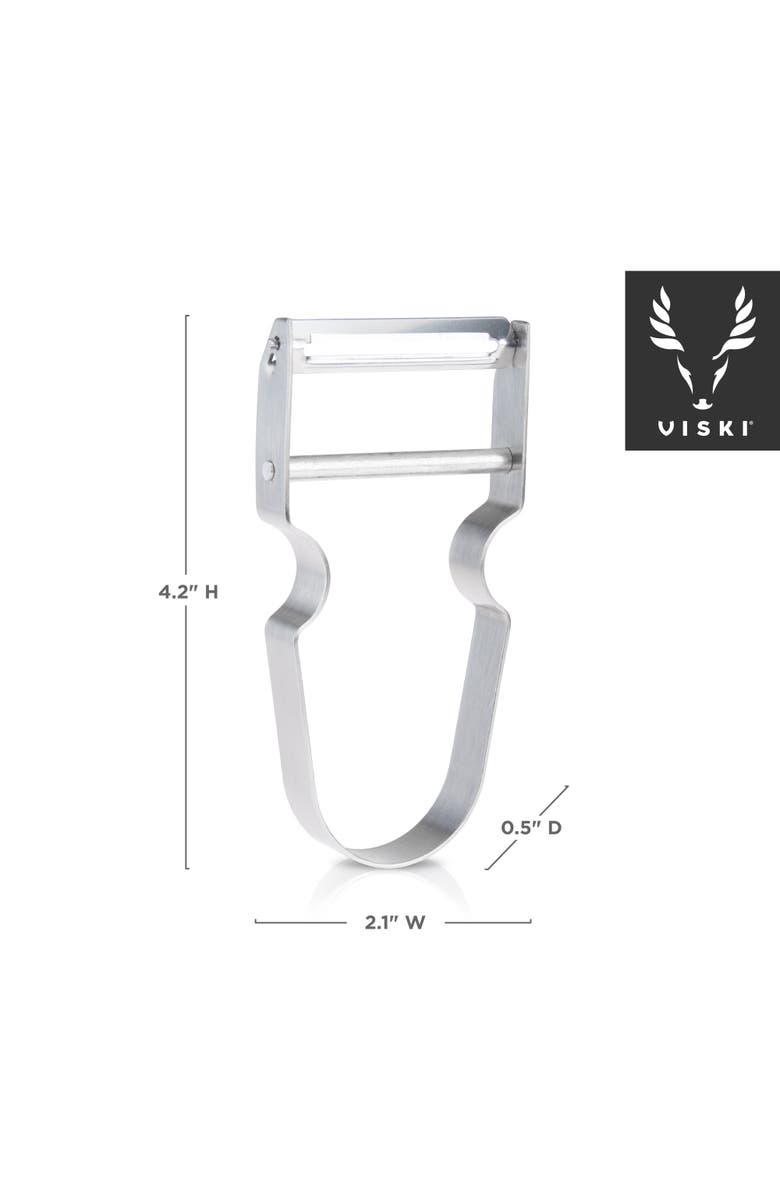 Viski Professional Citrus Peeler in Stainless Steel, Alternate, color, Silver