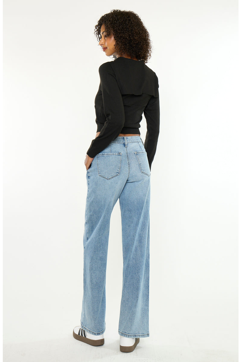 Skyline High Rise Wide Jeans, Alternate, color, Medium Wash