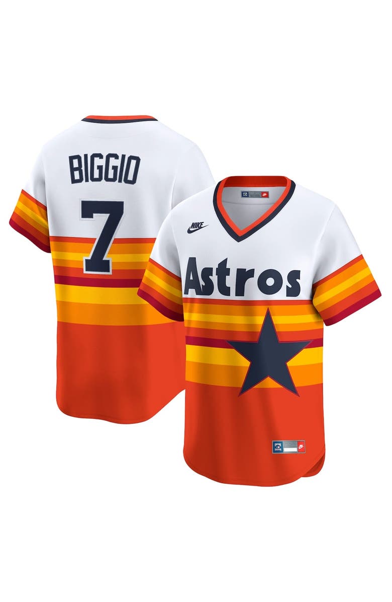 Nike Men's Nike Craig Biggio White Houston Astros Throwback Cooperstown Collection Limited Player Jersey, Main, color, White