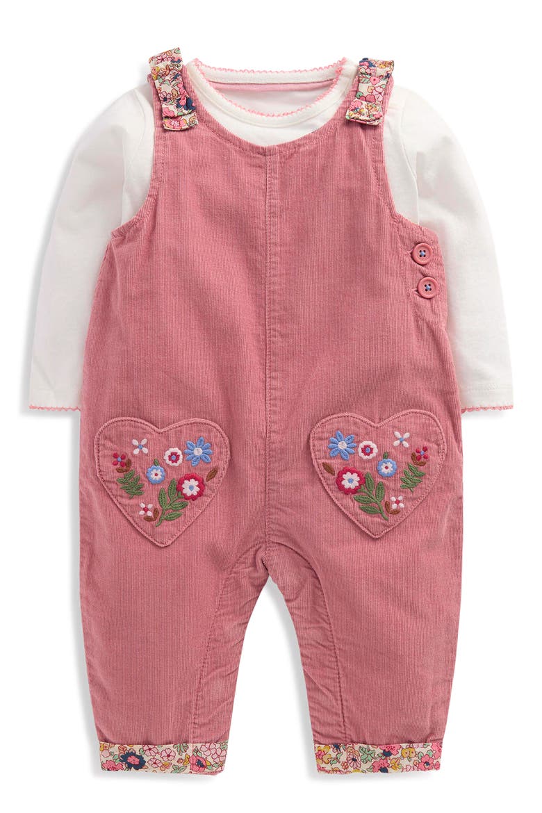Kids' Corduroy Dungaree Set, Main, color, FORMICA PINK FLORAL EMBROIDERY