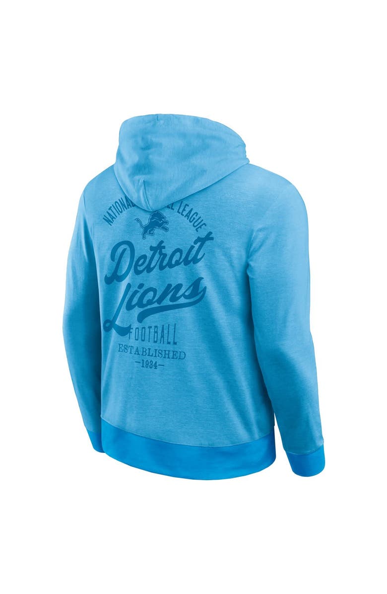 Darius Rucker Collection by Fanatics Men's Darius Rucker Collection by Fanatics Blue Detroit Lions Tonal Knit Pullover Hoodie, Alternate, color, Heather Blue