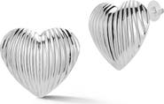 GLAZE JEWELRY Puffy Heart Stud Earrings