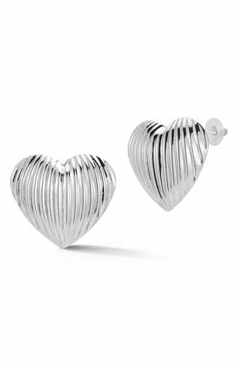 GLAZE JEWELRY Puffy Heart Stud Earrings
