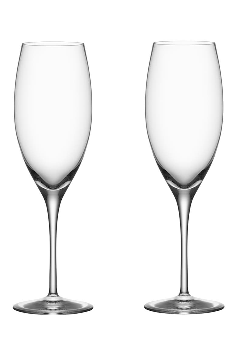 Set of 2 Premier Champagne Glasses, Main, color, CLEAR