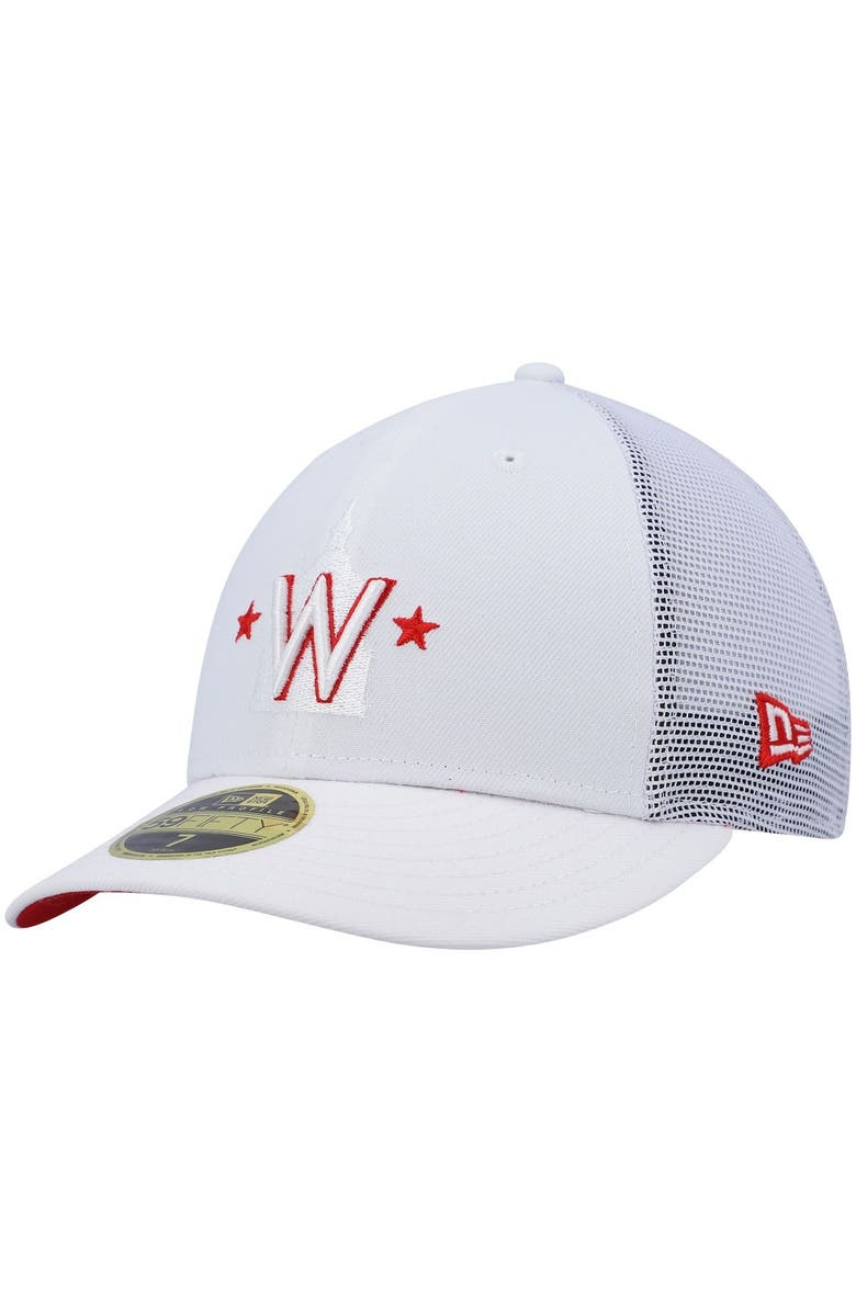 New Era Men's New Era White Washington Nationals 2022 Batting Practice Low Profile 59FIFTY Fitted Hat, Alternate, color, White