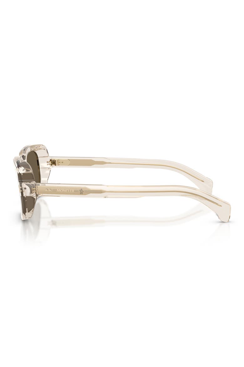 55mm Pillow Sunglasses, Alternate, color, TRANSPARENT BUTTER / BROWN