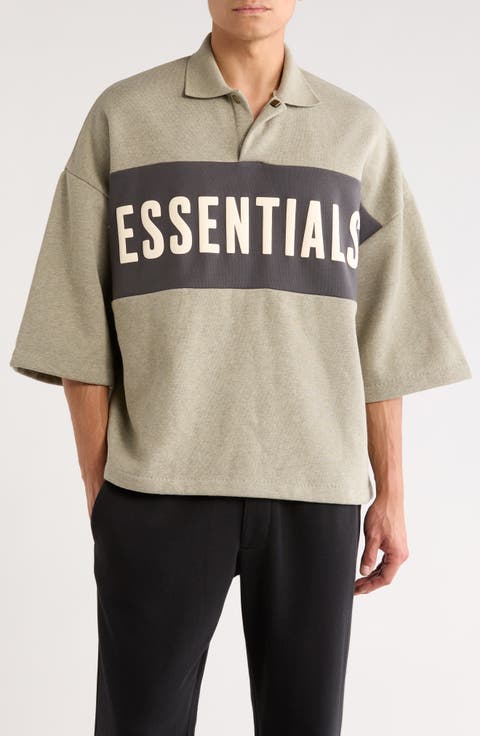 Panelled Logo Graphic Cotton Crop Polo