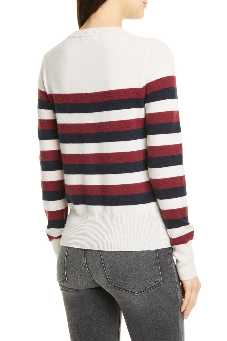 Cielle Stripe Wool & Cashmere Sweater, Alternate, color, BOUT DE LUNE MULTI
