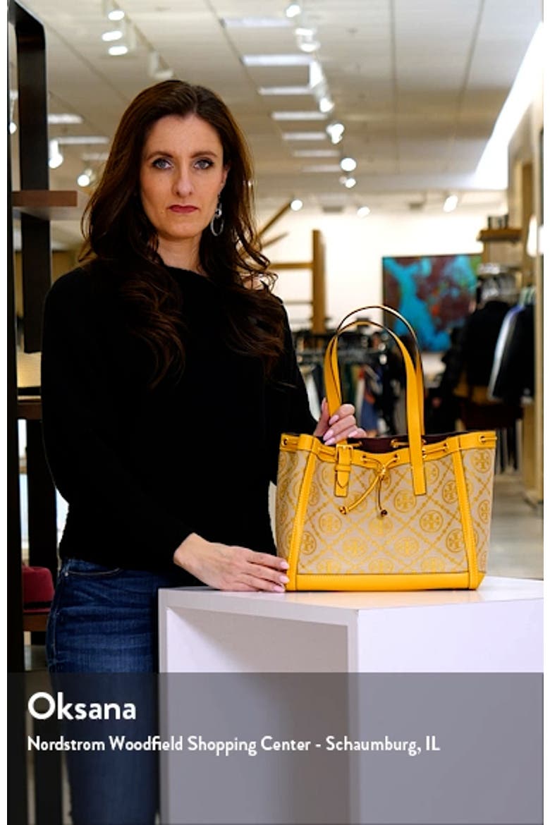 Small T Monogram Jacquard Tote video