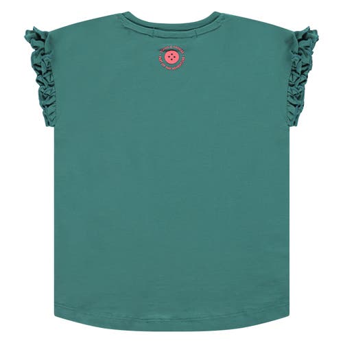 Stains And Stories By Babyface Ruffled Cap Sleeve T-shirt In Gray