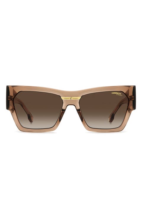 Victory 57mm Gradient Rectangular Sunglasses