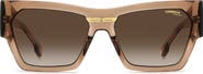 Carrera Eyewear Victory 57mm Gradient Rectangular Sunglasses