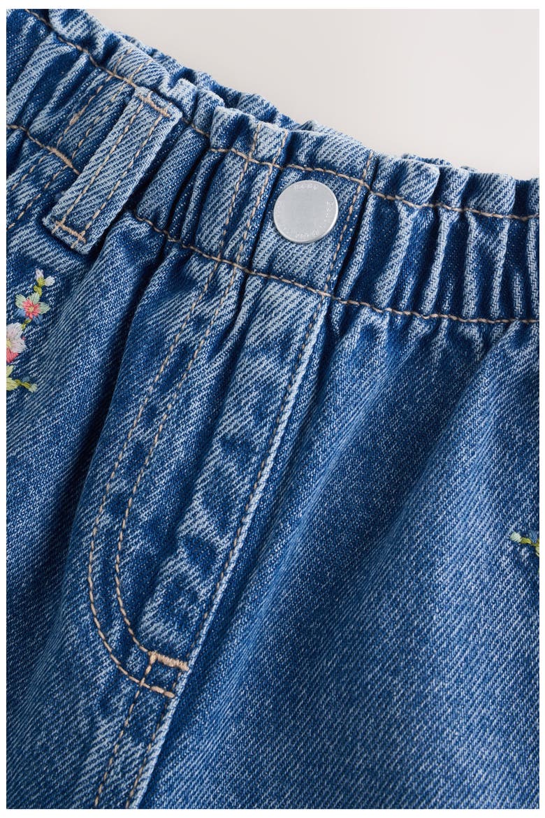 Kids' Embroidered Floral Denim Shorts, Alternate, color, BLUE DENIM