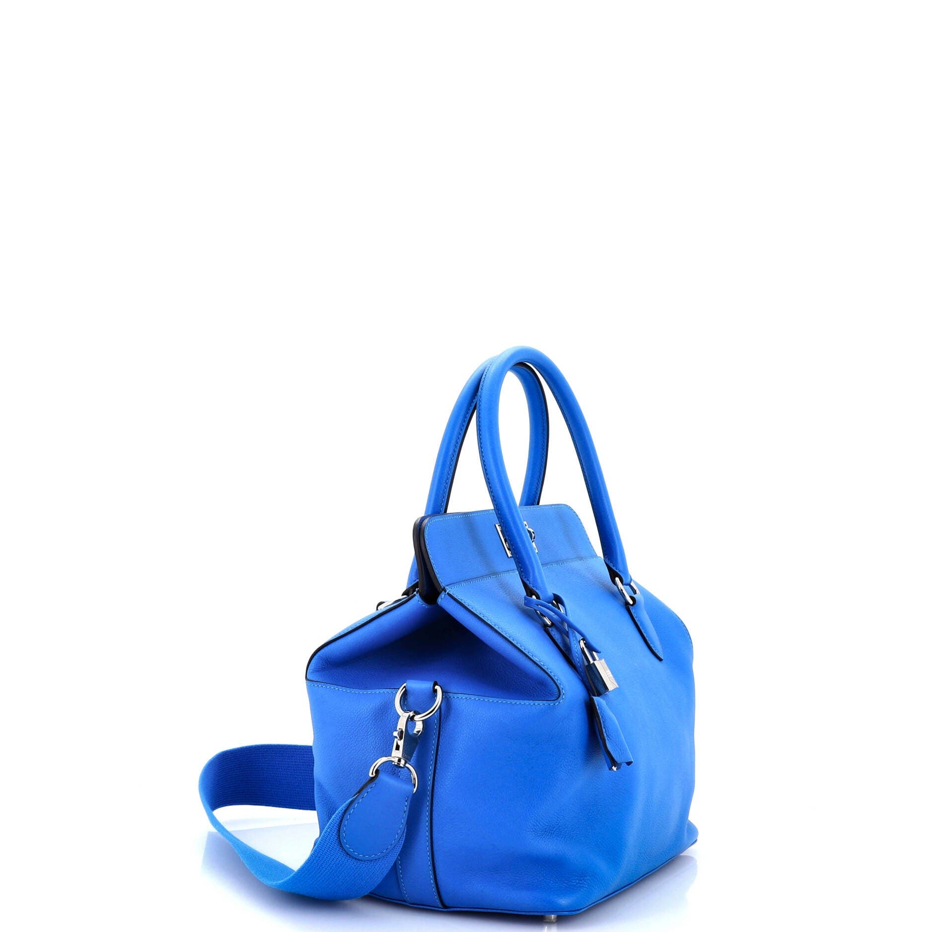 Pre-Owned Hermes Toolbox Bag Evercolor 26, Alternate, color, Bleu Hydra