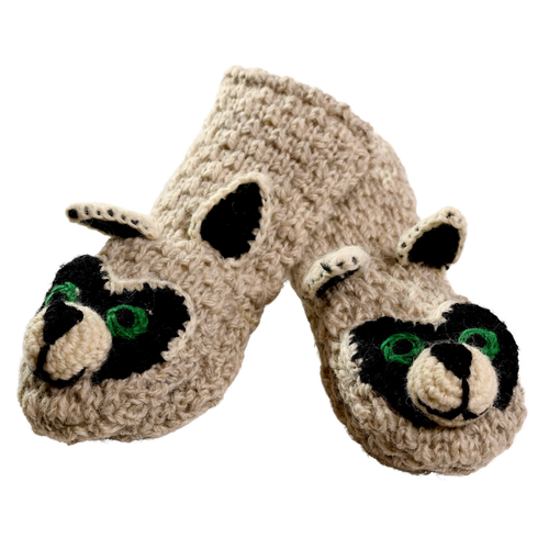NIRVANA DESIGNS NIRVANA DESIGNS CROCHET ROCKEY RACOON MITTENS 