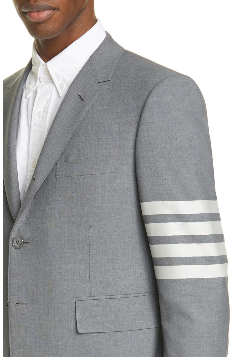 4 Bar Mélange Wool Sport Coat, Alternate, color, MED GREY