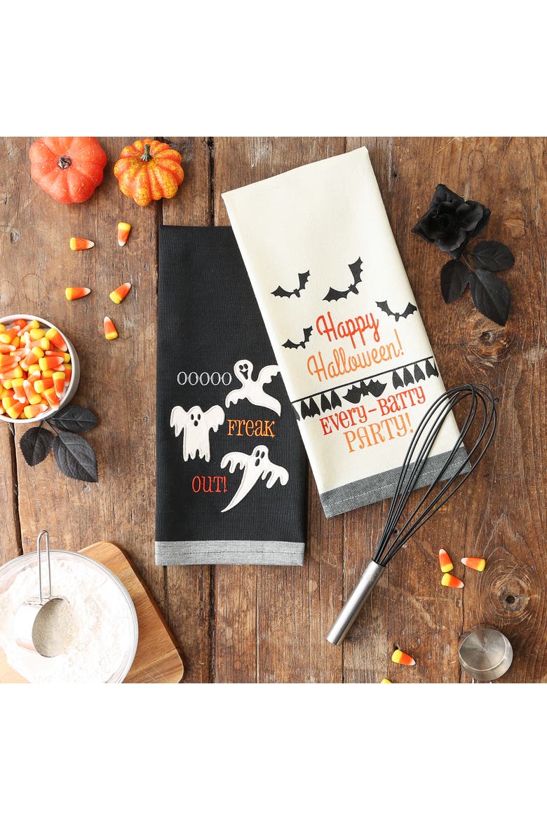Everybatty Party Printed Dishtowel Set/2, Alternate, color, Everybatty Party