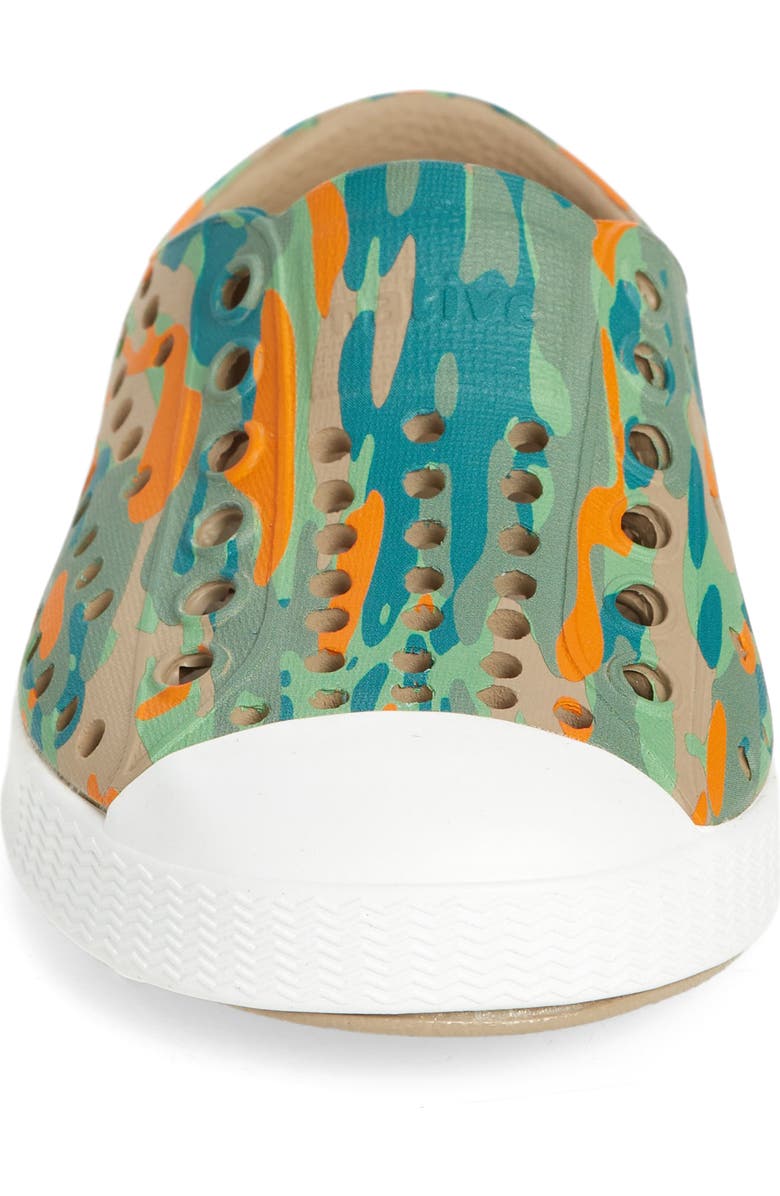 Native Shoes Jefferson Water Friendly Perforated Slip-On, Alternate, color, Flxtn/Shlwht/Cityeucamo