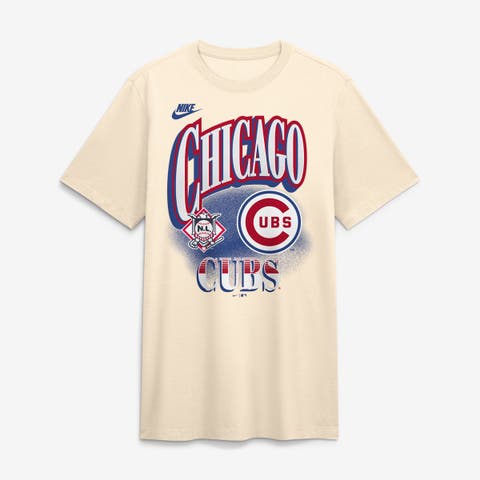 Men's Nike Natural Chicago Cubs Vintage Tri-Blend T-Shirt