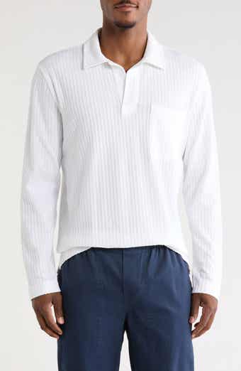 Johnny Collar Knit Seersucker Polo