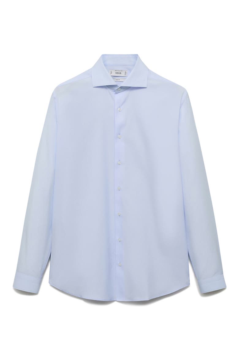 Slim Fit Cotton Poplin Button-Up Shirt, Alternate, color, SKY BLUE