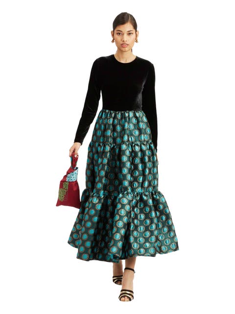 Big Dress Jacquard Winter Sun Emerald