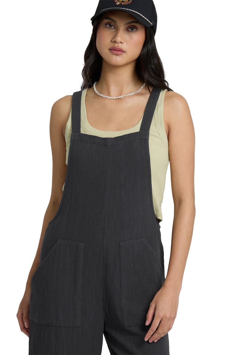 Pacific Time Cotton Gauze Jumpsuit, Alternate, color, BLACK SANDS
