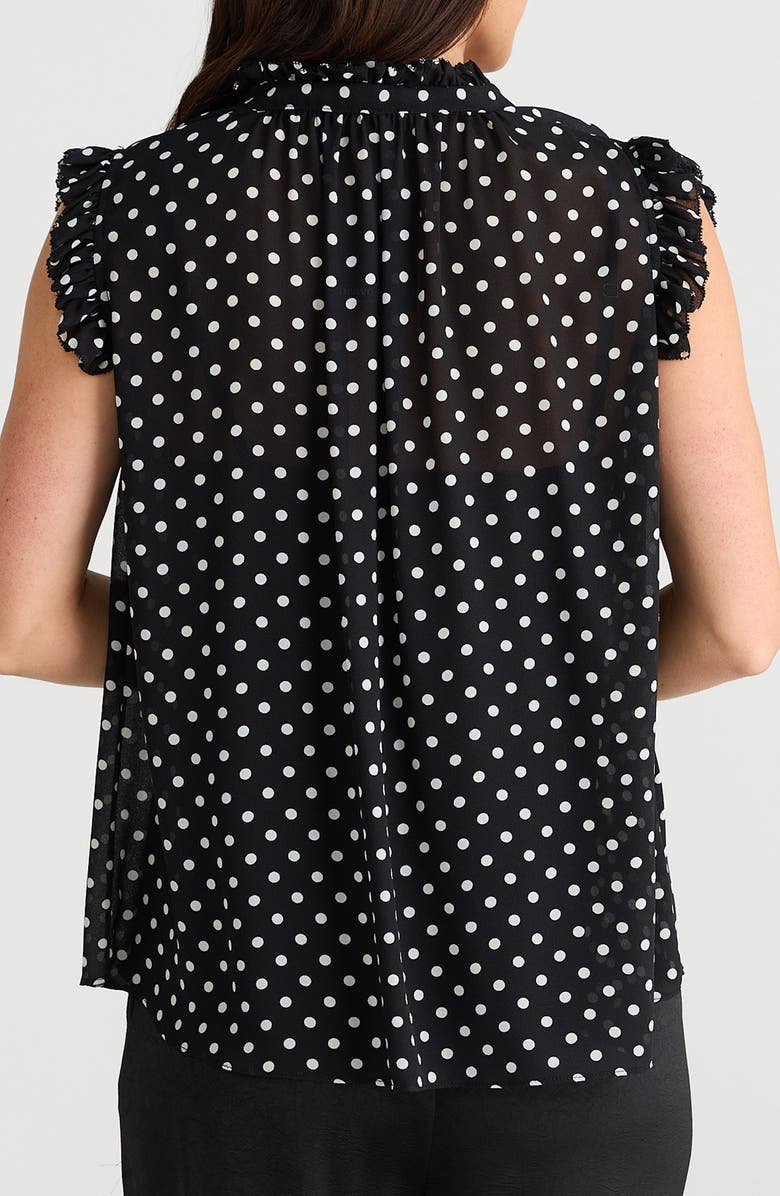 Brave+True Broadway Ruffle Sleeve Top, Alternate, color, Polka Dot