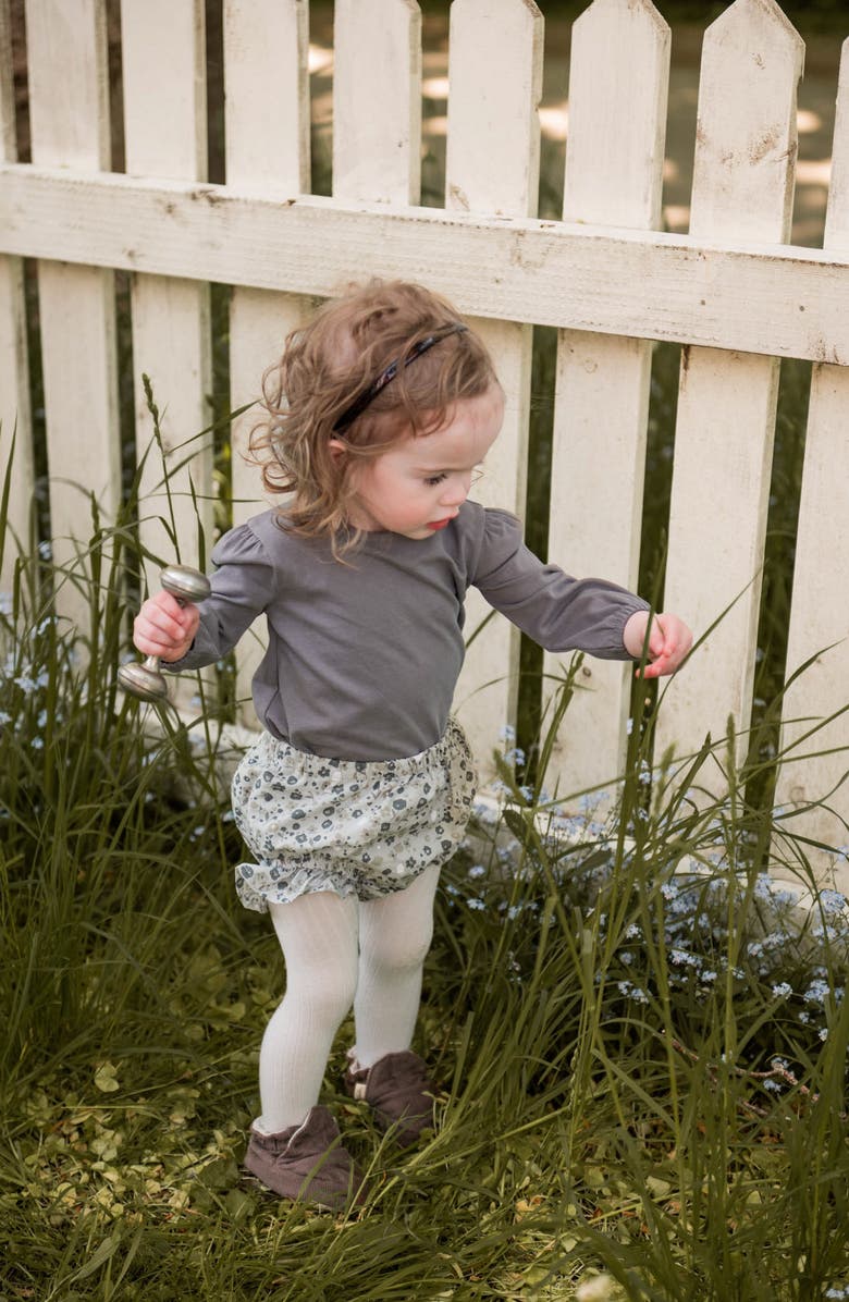 Pehr Ruffle Organic Cotton Bloomers, Alternate, color, Forget-Me-Not